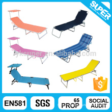 Outdoor lightweight lounge rollaway foldable chair folding beach bed